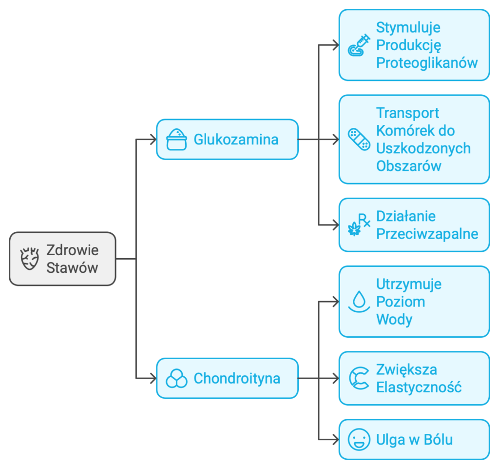 Grafika: Jak działa glukozamina chondroityna