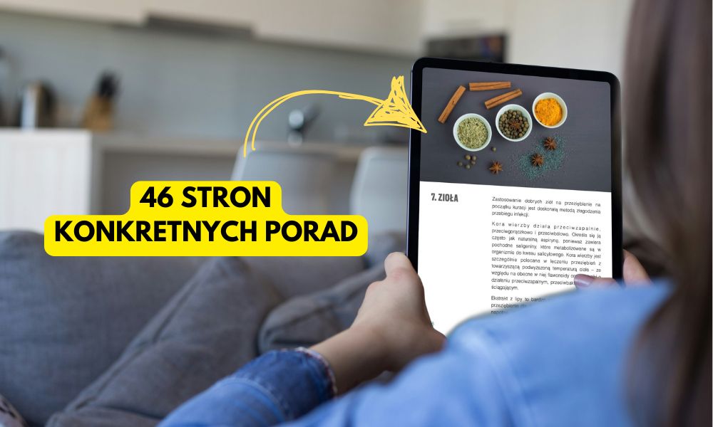 Człowiek czytający eBooka Jak Budować Swoją Odporność