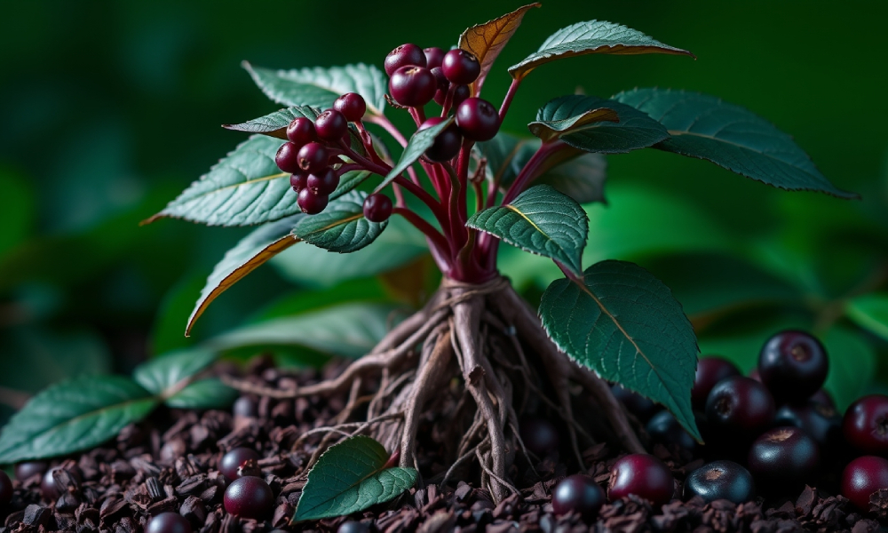 roślina z owocami-ashwagandha
