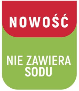 etykieta nowość - nie zawiera sodu