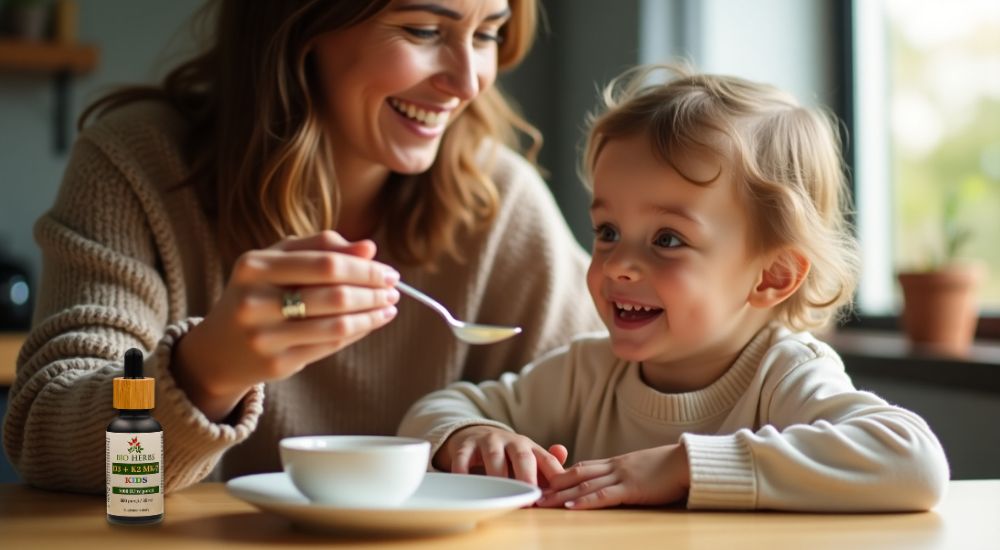 dziecko przyjmuje witaminę d3