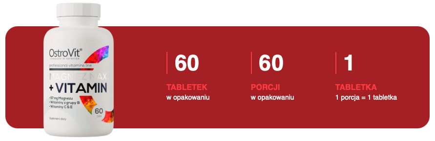 Magnez MAX + Witaminy od Ostrovit