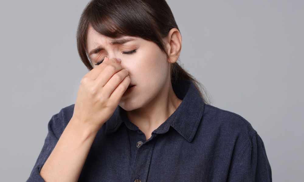 Kobieta bolące zatoki