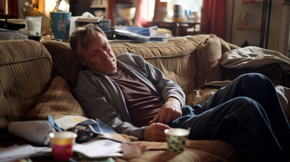 zmęczony człowiek