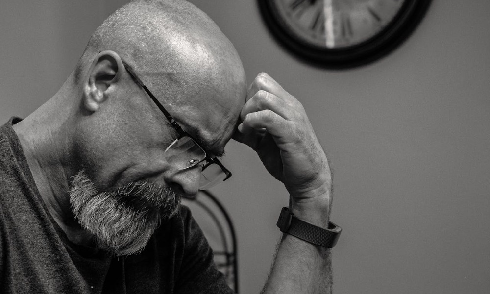 Zestresowany mężczyzna