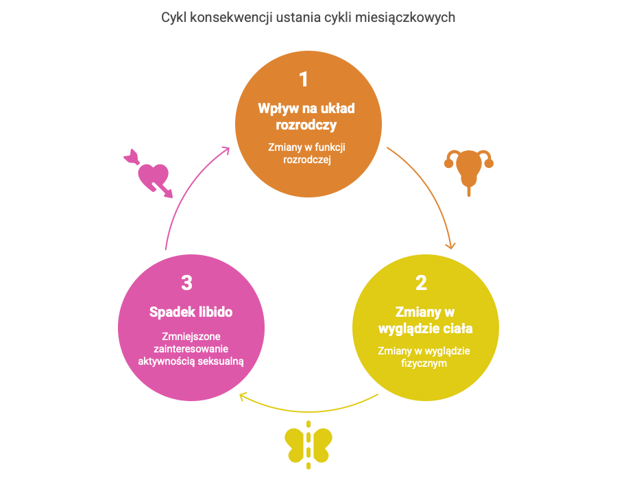 Infografika: Konsekwencje ustania cykli miesiączkowych