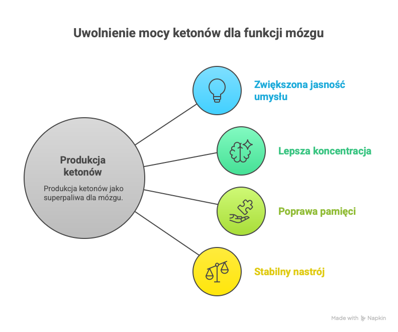 Korzyści z produkcji ketonów - infografika