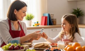 Mama i dziecko, grafika wiodąca dla artykułu suplementy na odporność dzieci