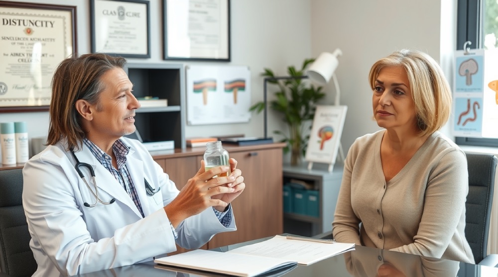 lekarz rozmawia z pacjentem