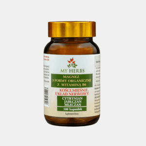 Magnez 3 Formy Organiczne z Witaminą B6 - Doskonałe Wchłanianie, 100 kapsułek