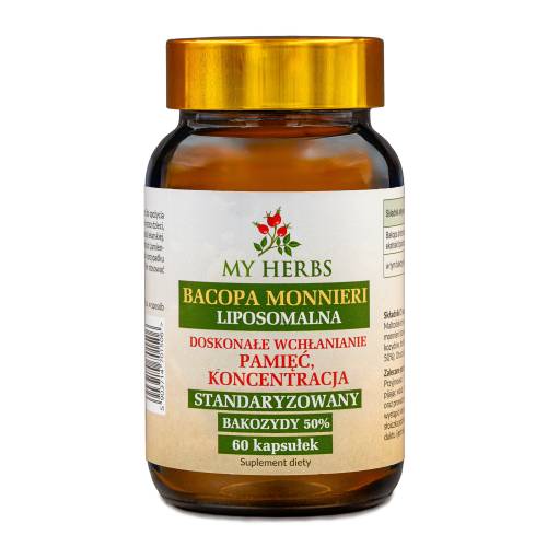 BACOPA MONNIERI LIPOSOMALNA 50% BAKOZYDÓW - My Herbs, 60 kaps.