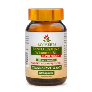 Benfotiamina Super Mocna - Wysoka Biodostępność, 250 mg, 120 kaps.