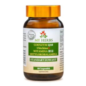 Coenzym Q10 Ubichinon z Witaminą B12 MetyloKobalamina Standaryzowany 60 kaps. - My Herbs