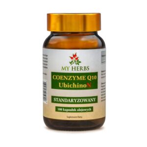 Coenzym Q10 Ubichinon w kapsułkach olejowych - My Herbs, 100 kaps.