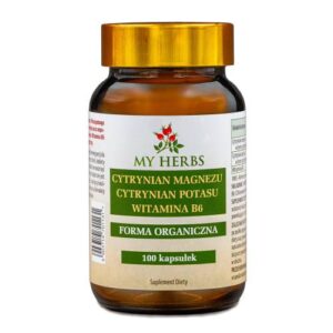 Cytrynian Magnezu + Cytrynian Potasu + Witamina B6 - My Herbs, 100 kaps.
