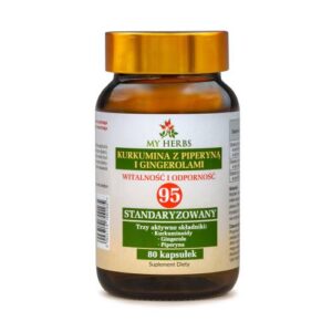 Kurkuma z Piperyną i Imbirem - 320mg - 80 kapsułek - Bio Herbs