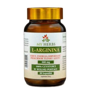 L-Arginina 500 mg w tabletkach - Bio Herbs, 80 kaps.