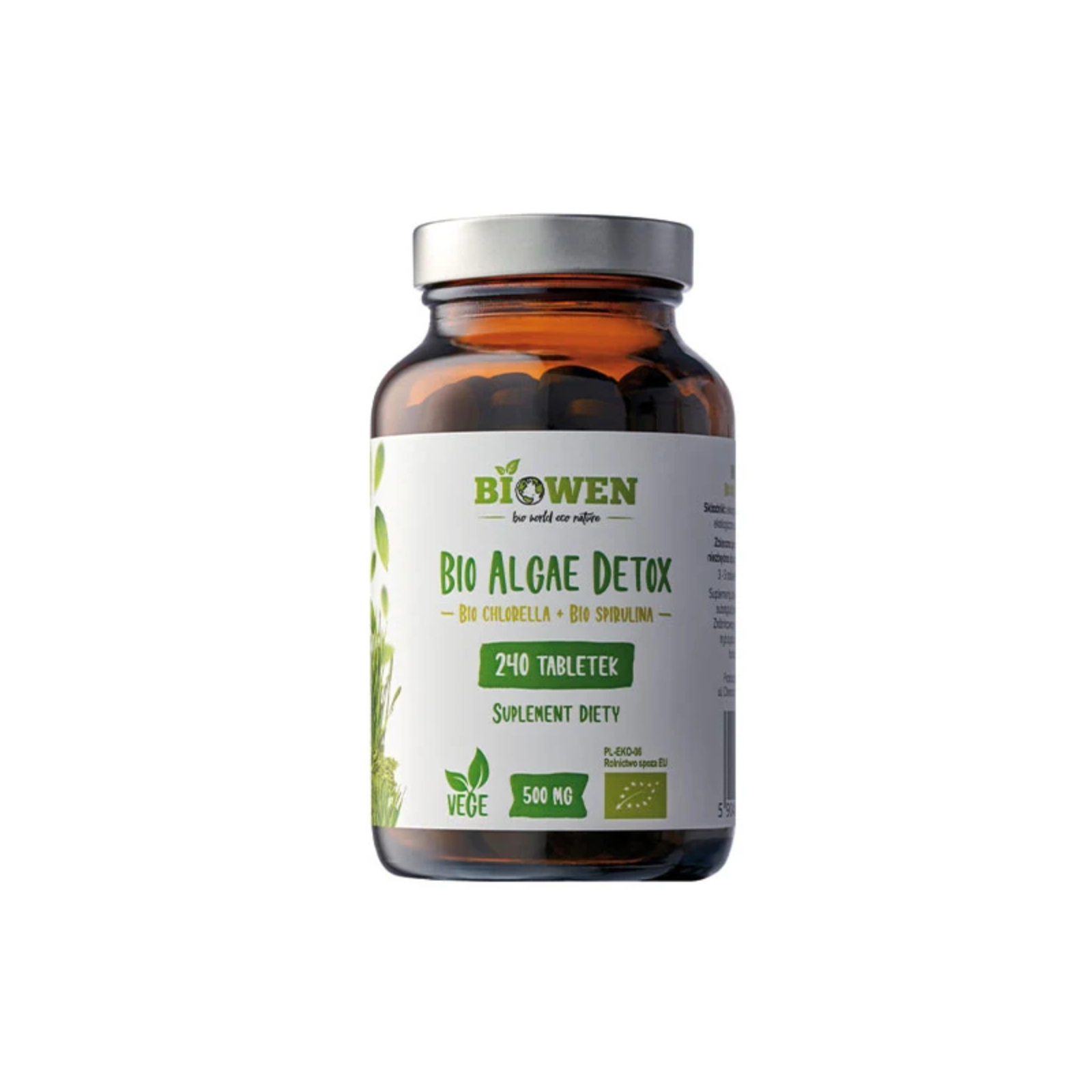 Bio Algae Detox - Spirulina i Chlorella w tabletkach - Biowen, 240 tabletek