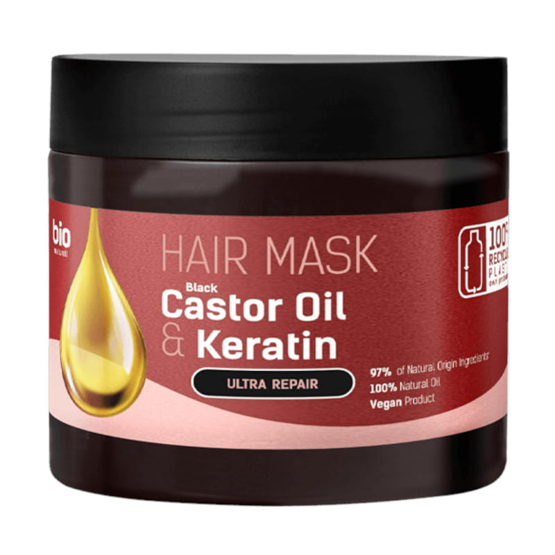 Bio Naturell Maska do włosów Black Castor Oil & Keratin 295 ml